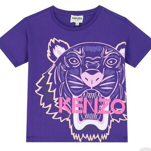 Kenzo Girls Purple Tiger T-Shirt